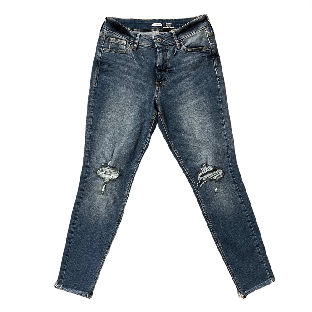 Old Navy High-Rise Super Skinny Ripped Jeans